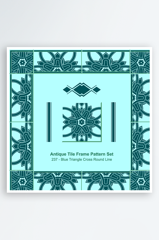 矢量方形围边图案背景模版素材-众图网