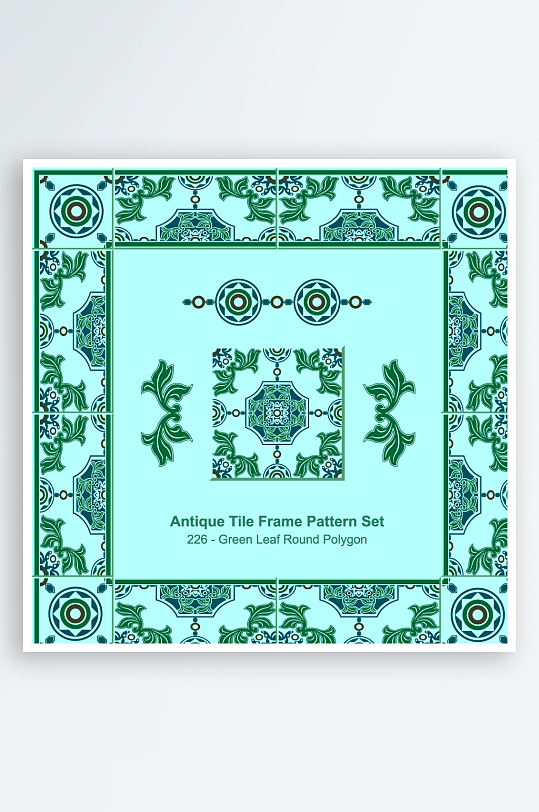 矢量方形围边图案背景模版素材-众图网