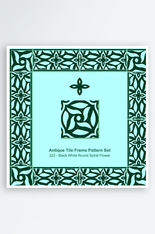 矢量方形围边图案背景模版素材-众图网