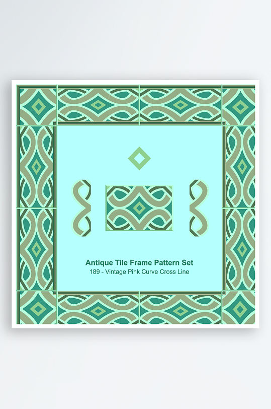 矢量方形围边图案背景模版-众图网