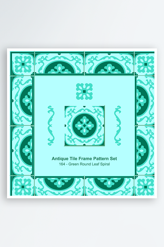 矢量方形围边图案背景模版-众图网