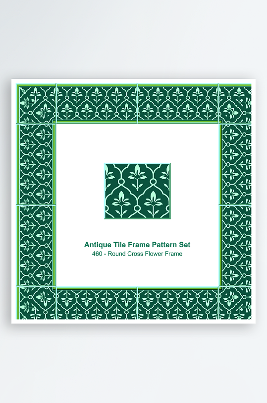 矢量方形围边图案背景-众图网