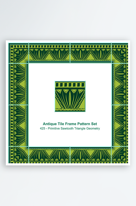 矢量方形围边图案背景-众图网