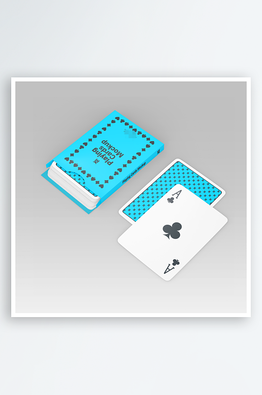 扑克场景展示vi样机模板-众图网