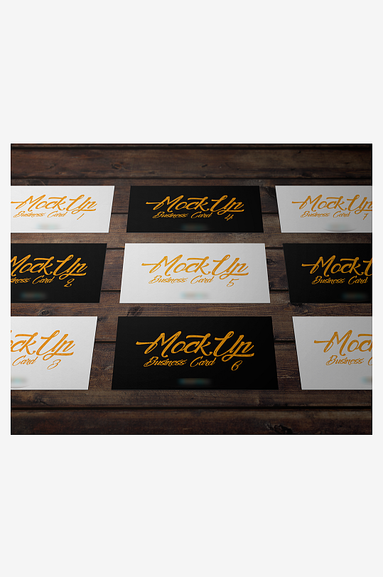 名片卡片场景展示vi样机商务模板-众图网