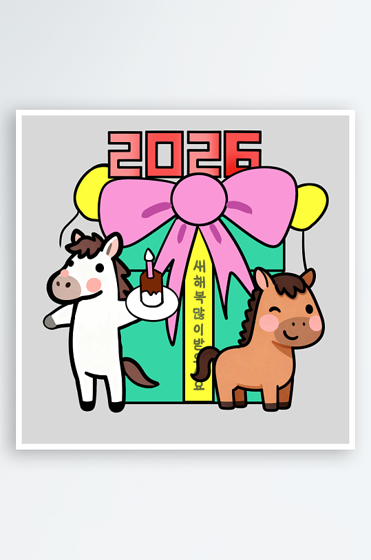 创意简约马年背景设计-众图网