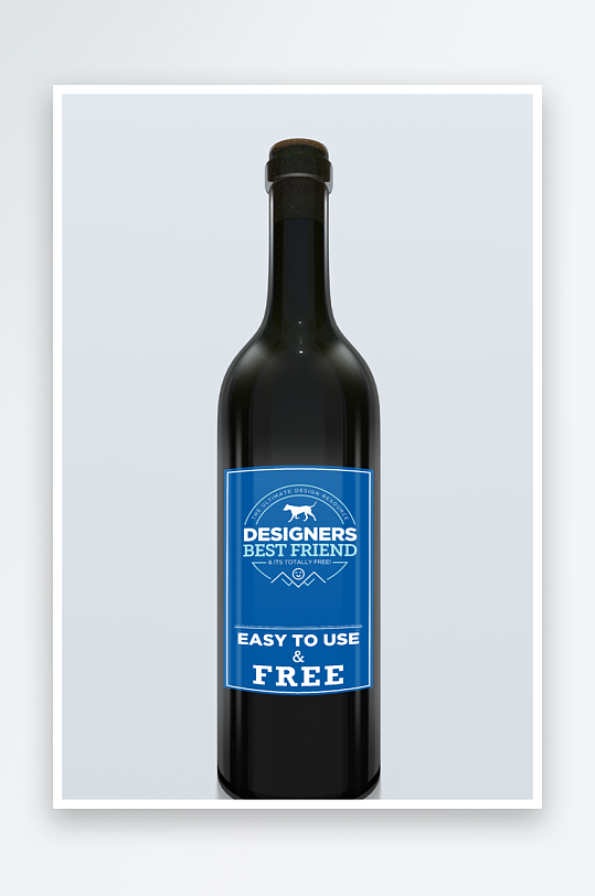 酒瓶瓶子样机模板素材-众图网
