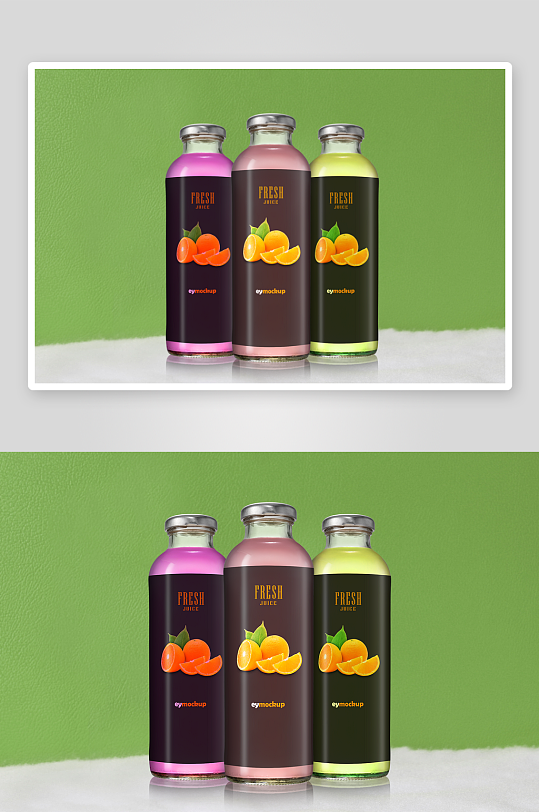 饮料瓶包装瓶子样机模板素材-众图网