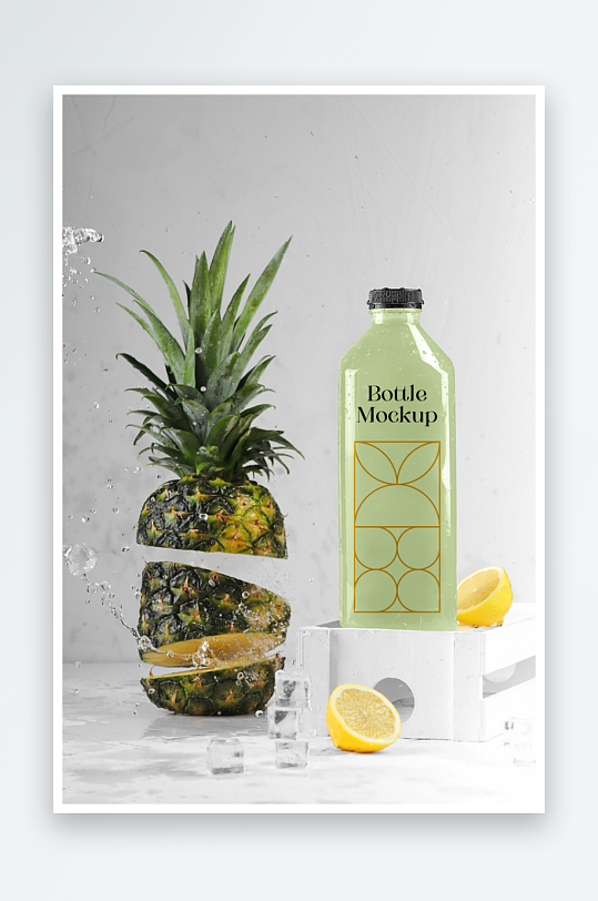 饮料瓶包装瓶子样机模板素材-众图网