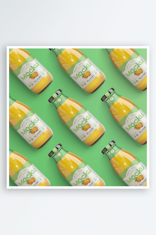 饮料瓶包装瓶子样机模板素材-众图网