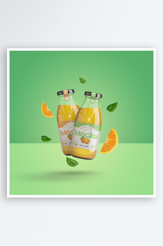 饮料瓶包装瓶子样机模板素材-众图网