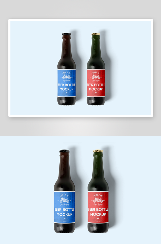 酒瓶啤酒瓶包装瓶子样机模板素材-众图网