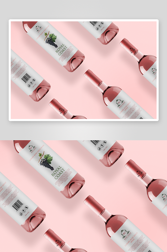 酒瓶包装样机模板素材-众图网