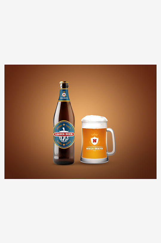 酒瓶包装样机模板素材-众图网