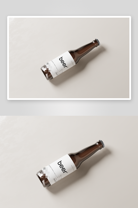 啤酒瓶包装样机vi模板素材-众图网