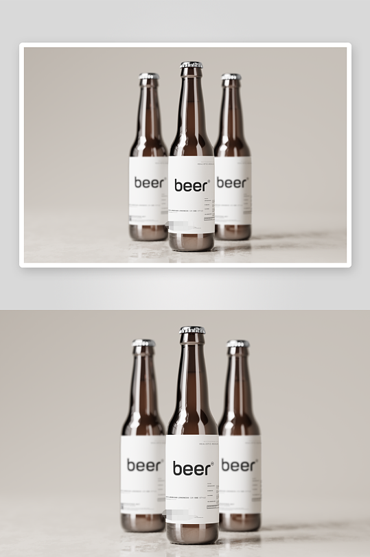 啤酒瓶包装样机vi模板素材-众图网