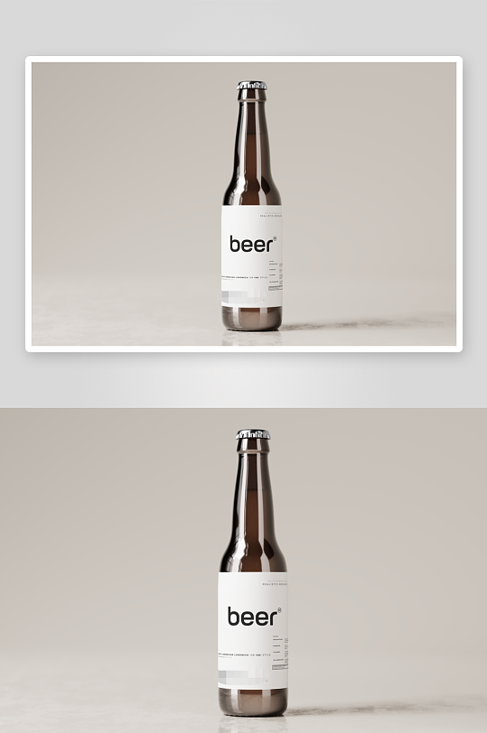 啤酒瓶包装样机vi模板素材-众图网