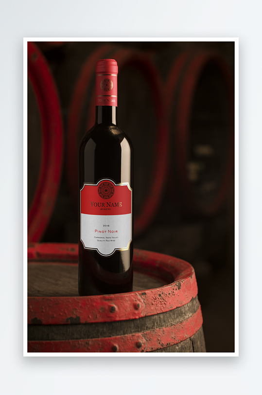 红酒瓶包装样机vi模板素材-众图网