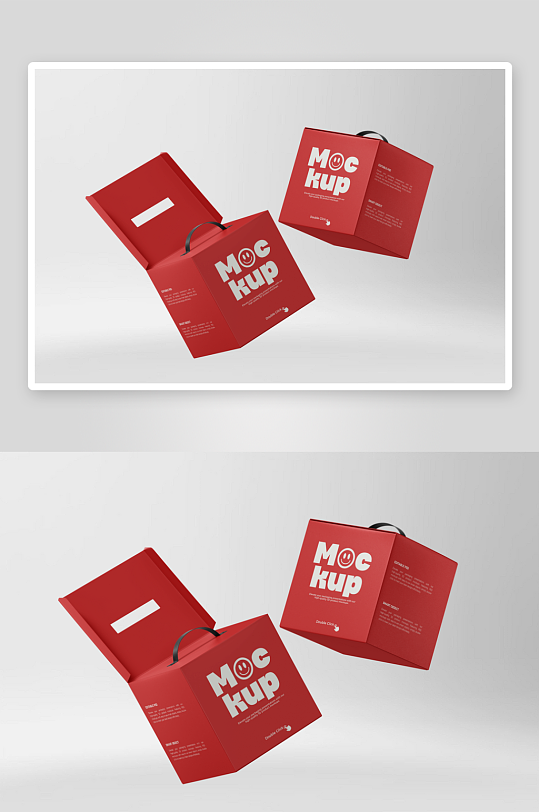 创意简约盒子样机-众图网