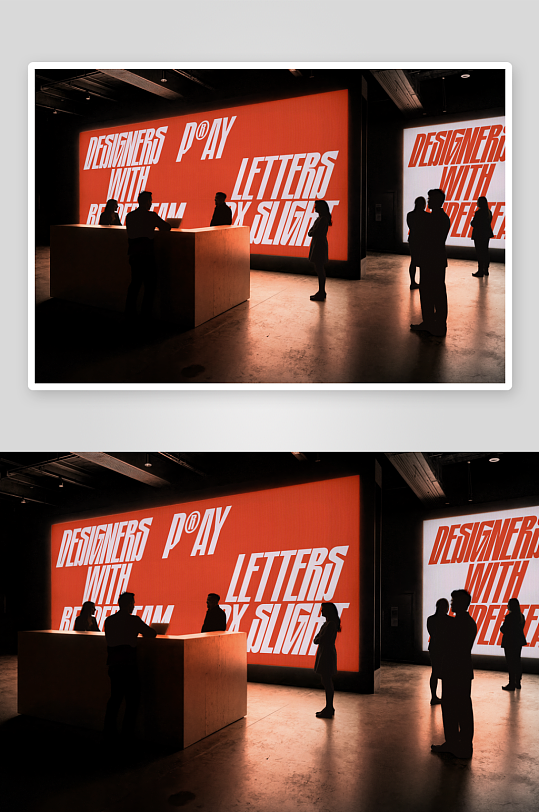 创意大气展厅广告样机-众图网