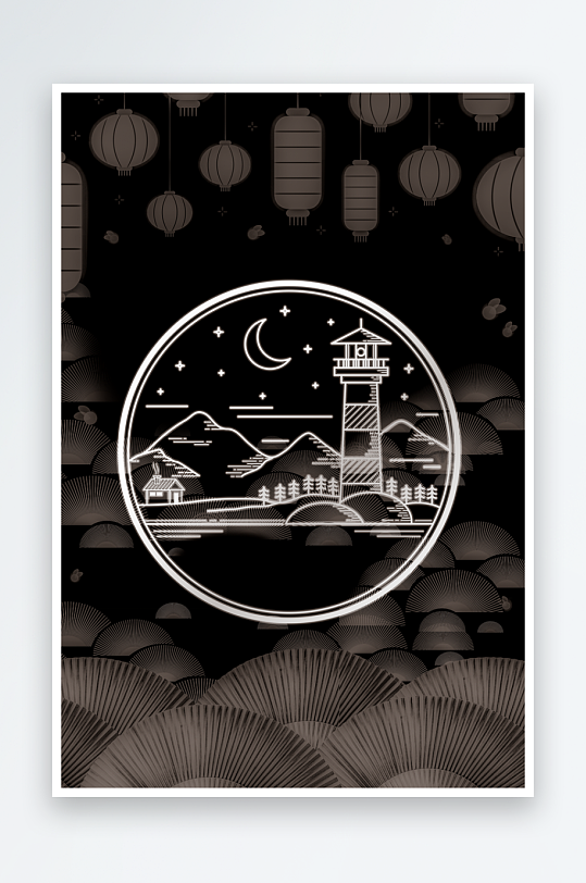 创意大气国潮国风背景-众图网