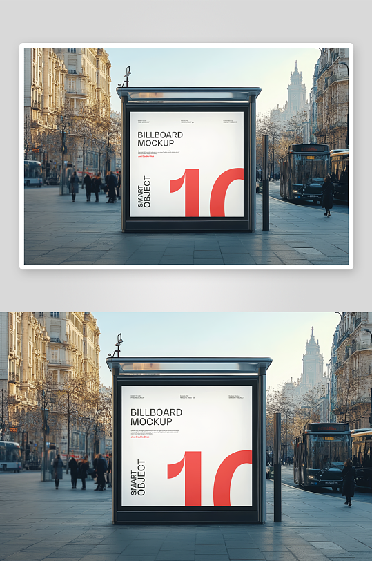 创意户外广告牌样机-众图网