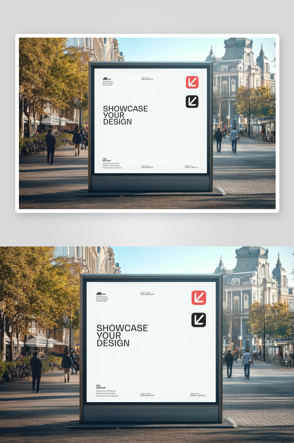 创意户外广告牌样机素材