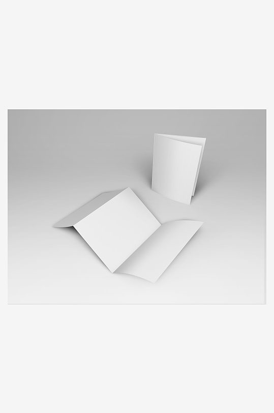 三折页说明书设计样机-众图网