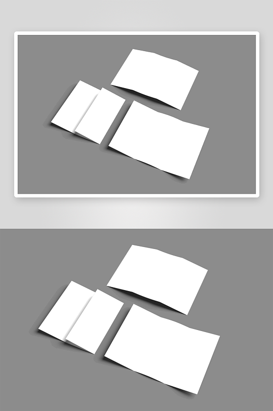 三折页说明书设计样机-众图网