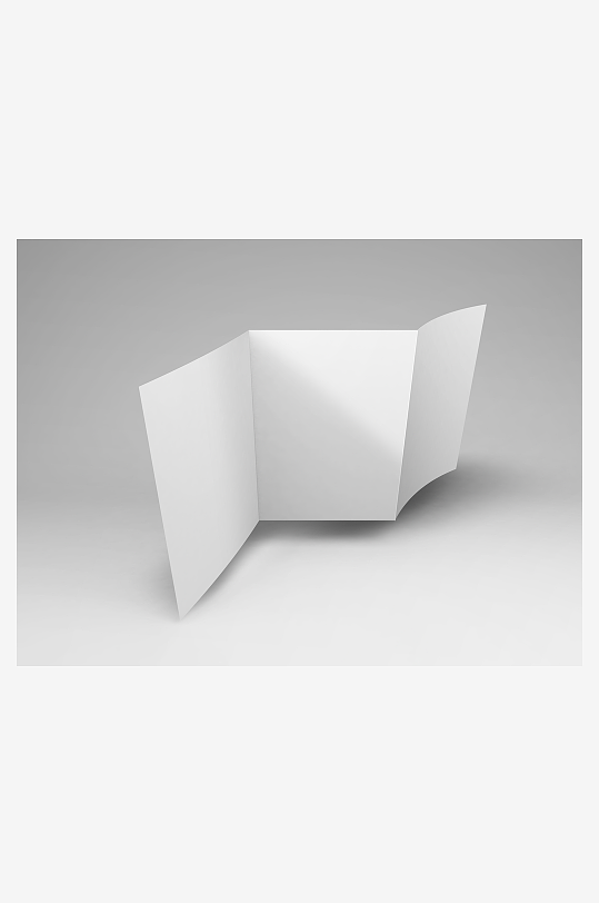 三折页说明书设计样机-众图网