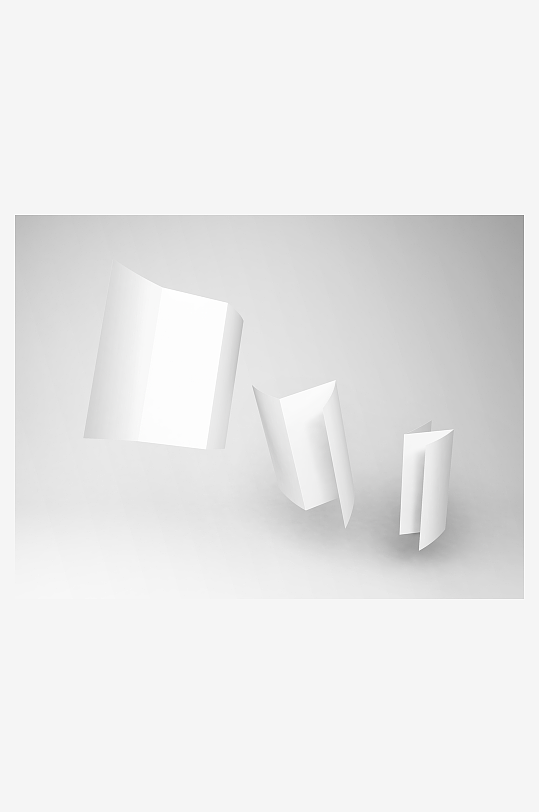 三折页说明书设计样机-众图网