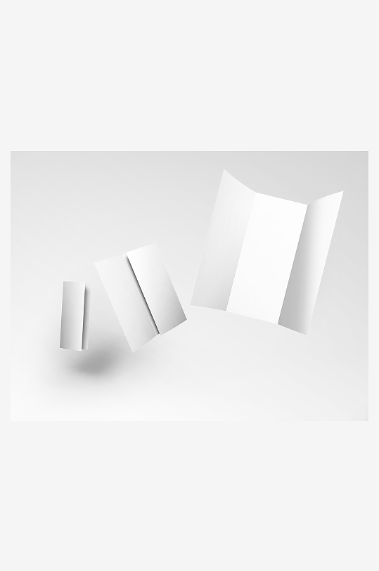 三折页说明书设计样机模板-众图网