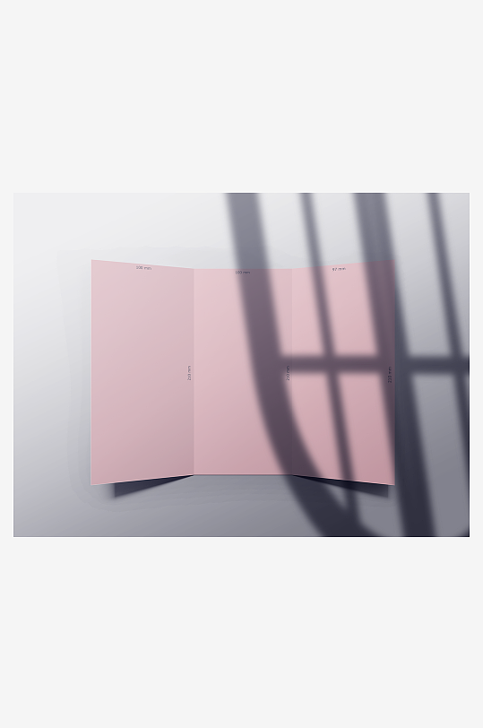 三折页说明书设计样机-众图网