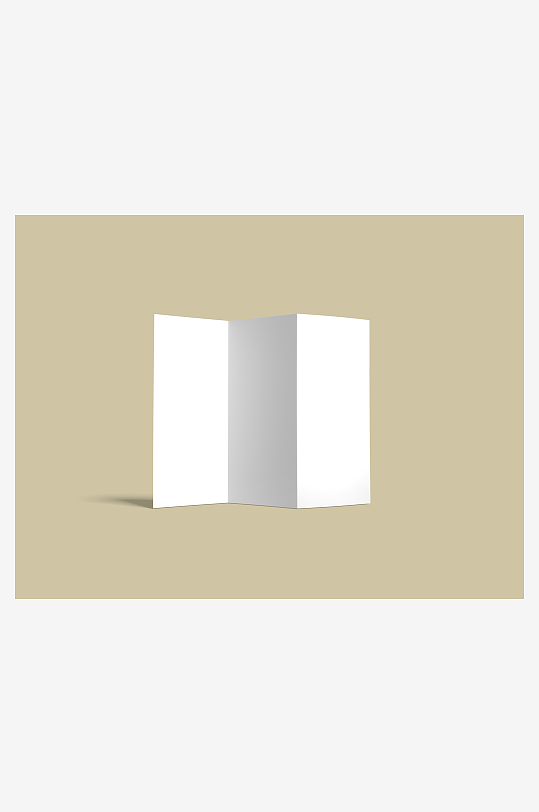 三折页说明书设计样机模板-众图网