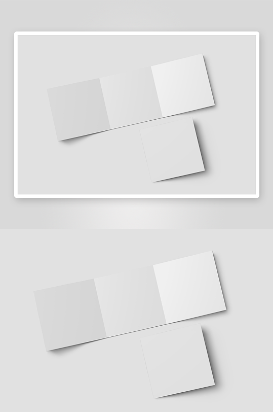 三折页说明书设计样机模板-众图网