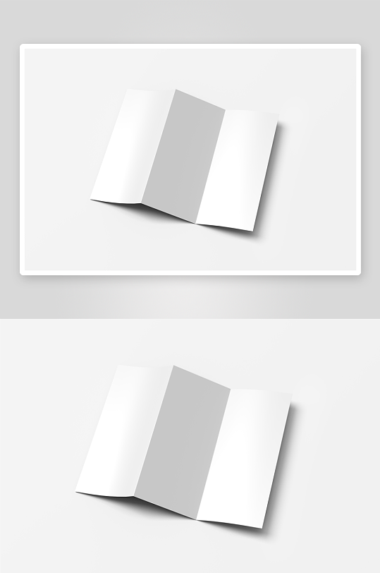 三折页说明书设计样机模板-众图网