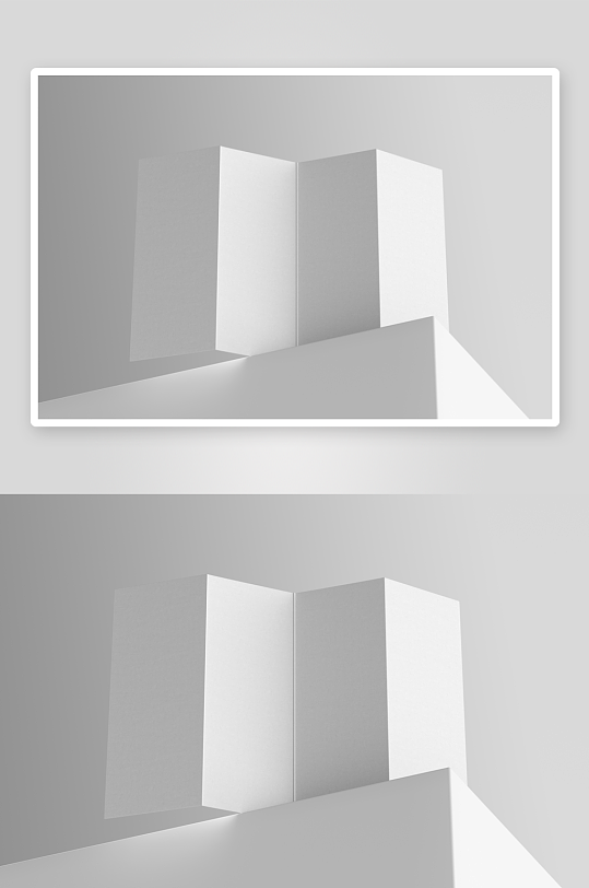 三折页说明书设计样机-众图网