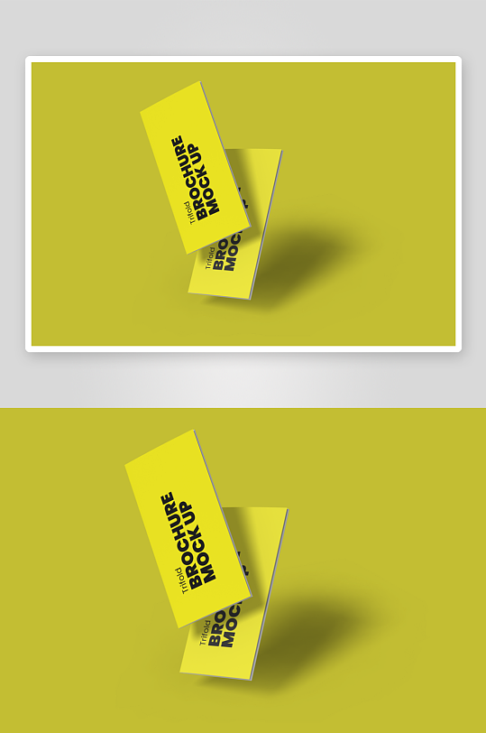 三折页说明书设计样机模板-众图网