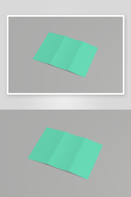 三折页说明书设计样机模板-众图网