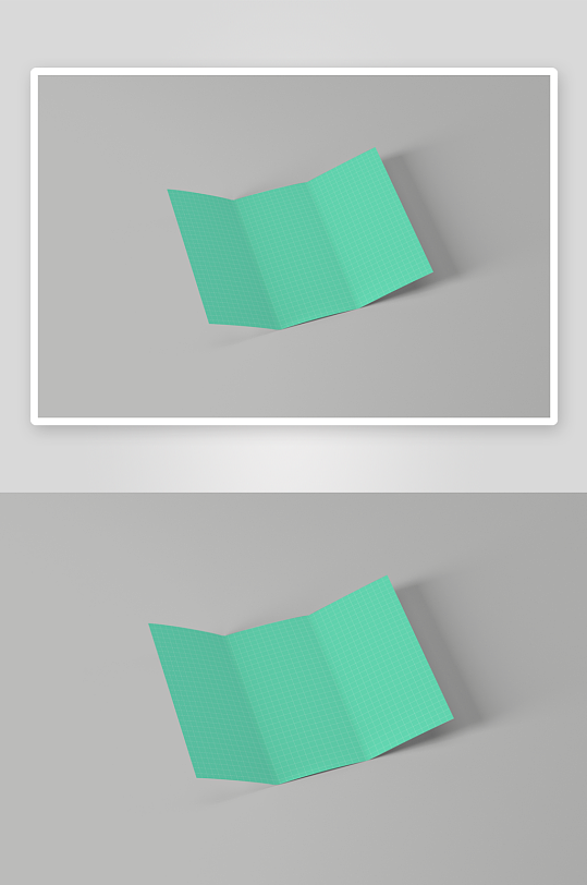 三折页说明书设计样机模板-众图网