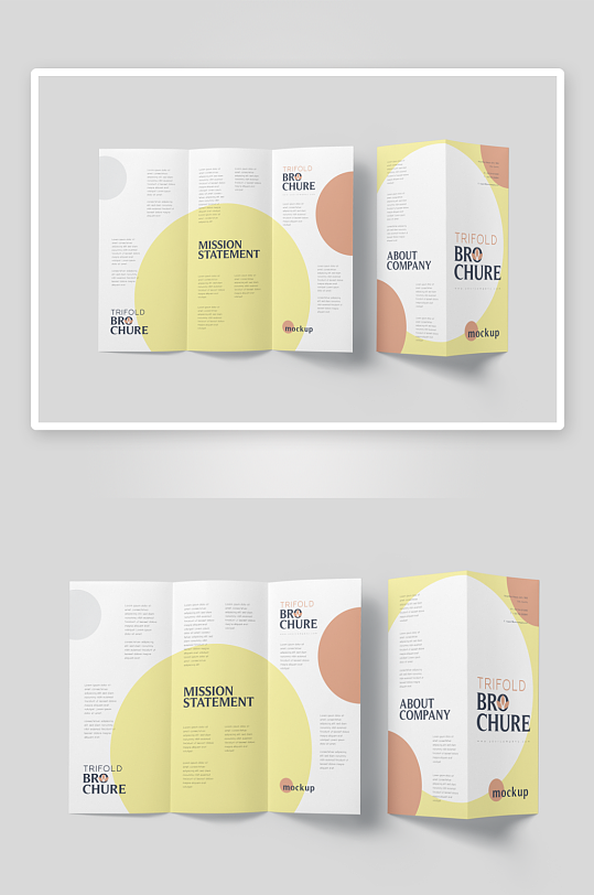 三折页说明书设计样机-众图网