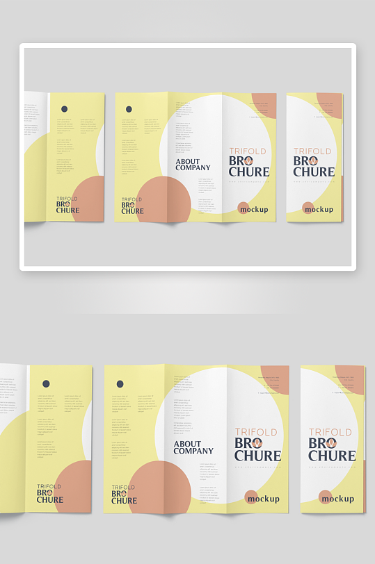 三折页说明书设计样机-众图网