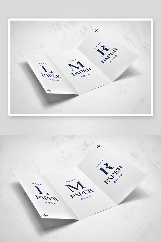 三折页说明书设计样机-众图网