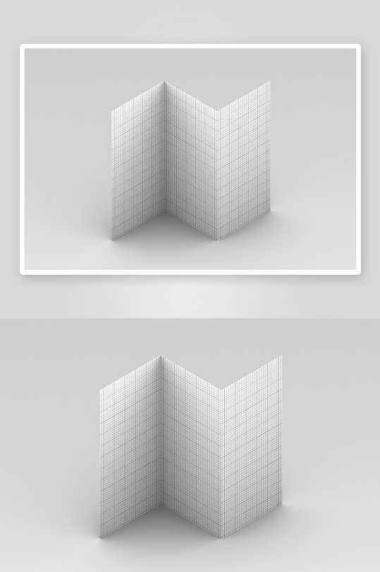 三折页说明书设计样机-众图网