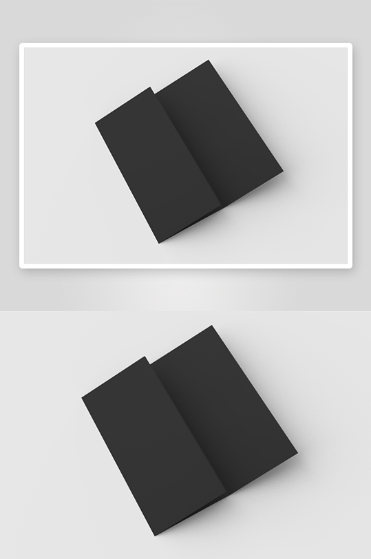 三折页说明书设计样机-众图网