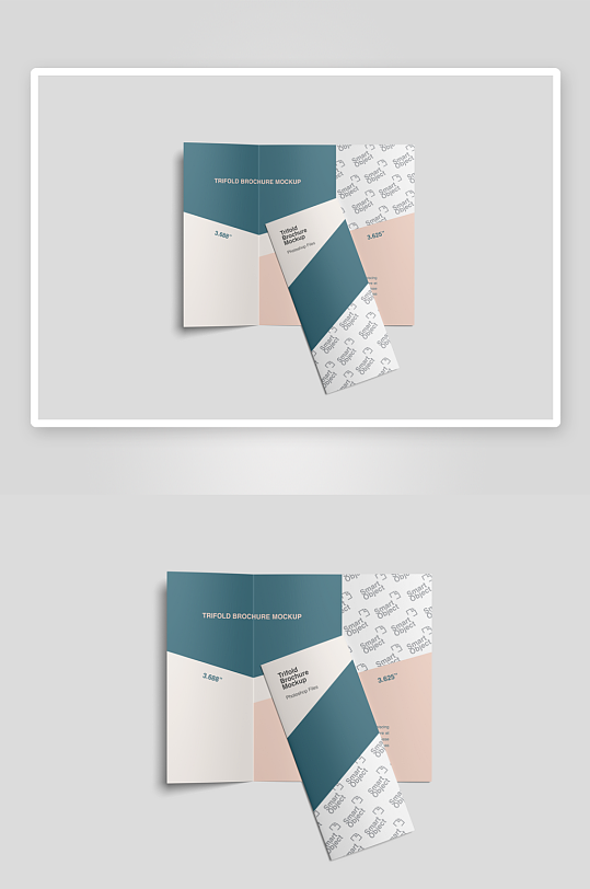 三折页说明书设计样机-众图网