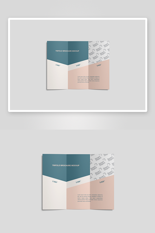 三折页说明书设计样机模板-众图网