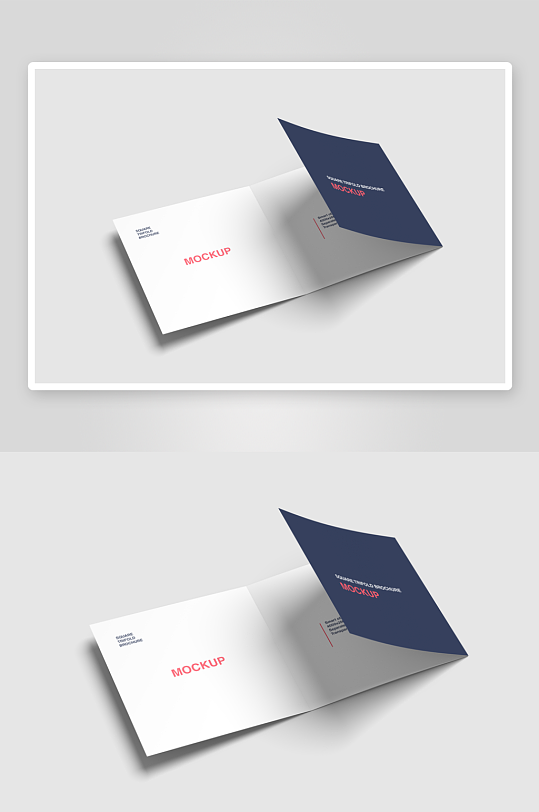 三折页说明书设计样机-众图网