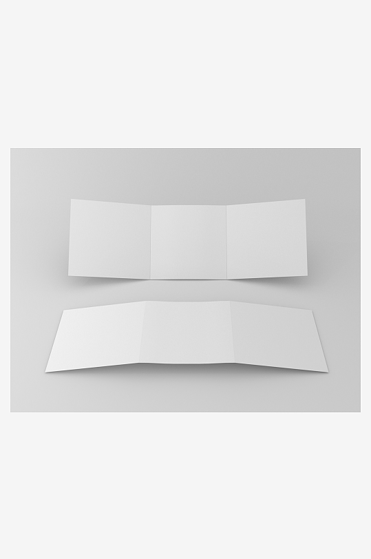 三折页说明书设计样机-众图网