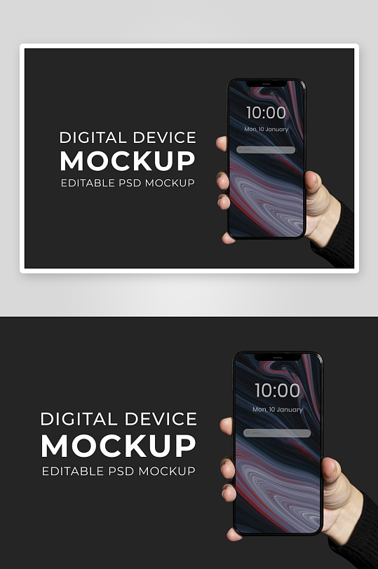 手持三折页样机模板-众图网